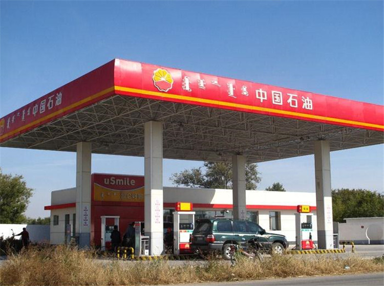 玉溪加油站钢结构网架案例1